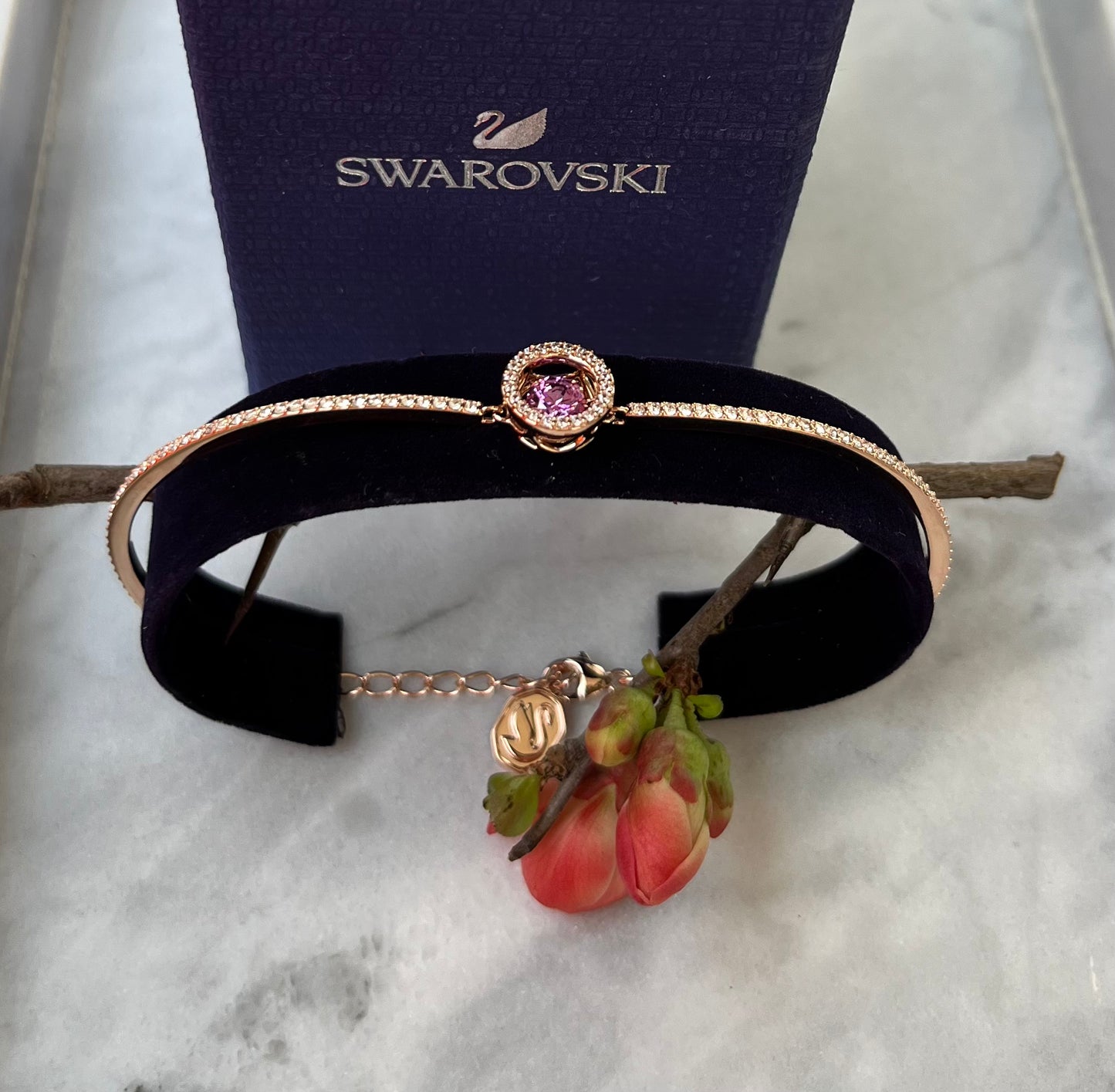 Swarovski sparkling dance Armband Roségold